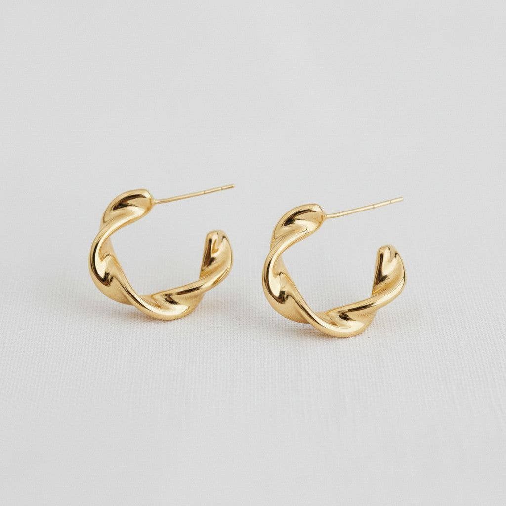 Ellemadera - Chic Moebius Hoop Earrings with Vintage Flair