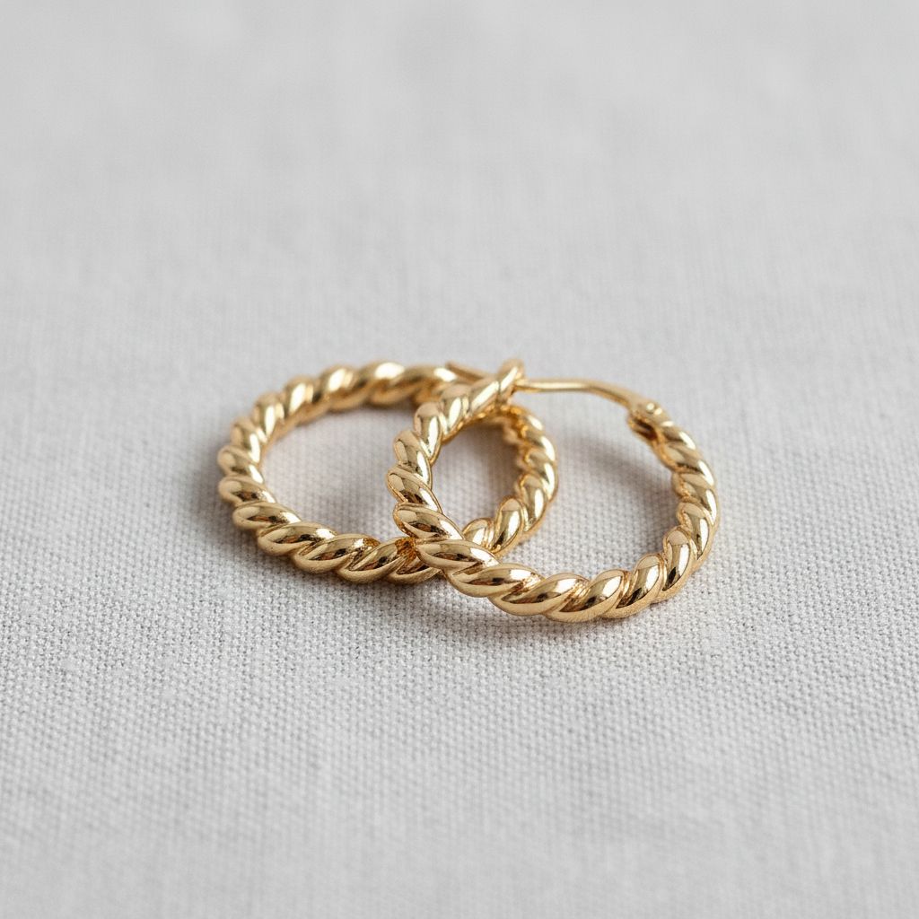 Ellemadera - Sculptural Twisted Hoop Earrings