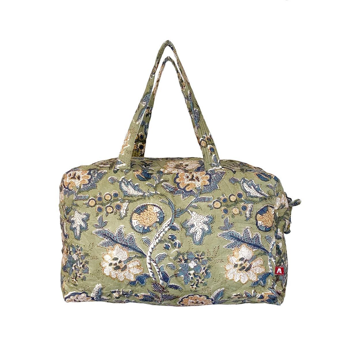Anju Jewelry - Serenity Small Travel Bag - Block Printed Organic Cotton
