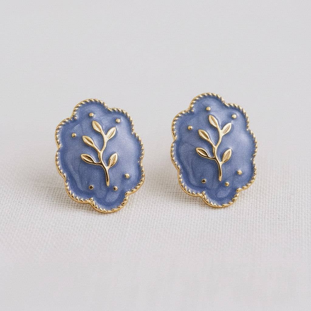 Ellemadera - Artistic Floral Inspired Drop Earrings
