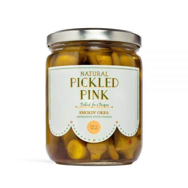 Pickled Pink Foods - Smoking Okra Pickles