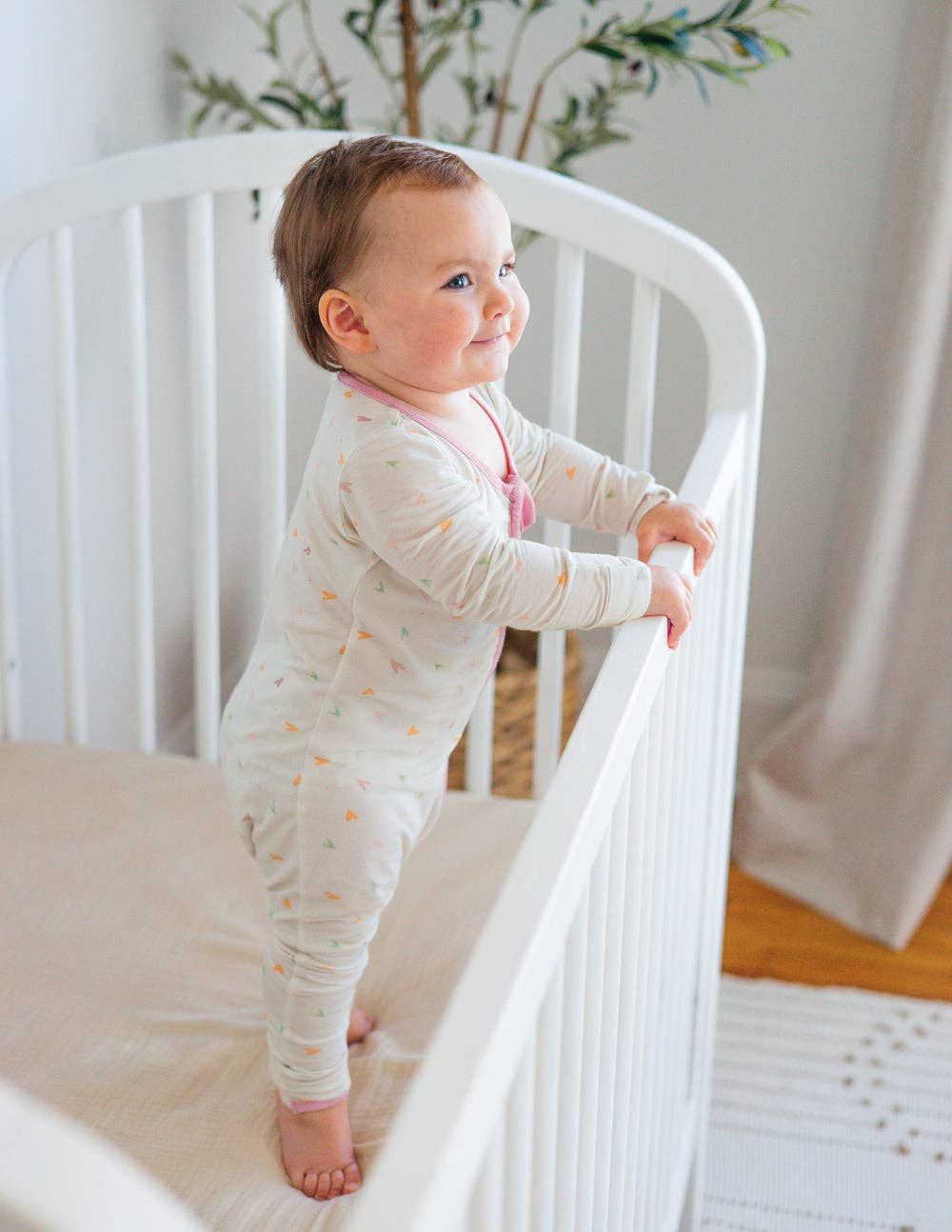 Elevated Faith - Heart Bamboo Convertible Footed Onesie: 3-6 M