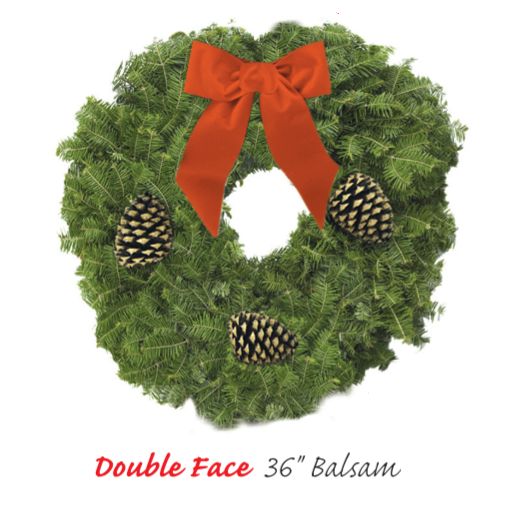 Noble Valley Double Face Christmas Wreath, 36" Balsam