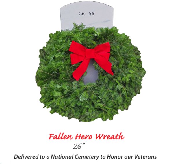 Fallen Hero Wreath 26"