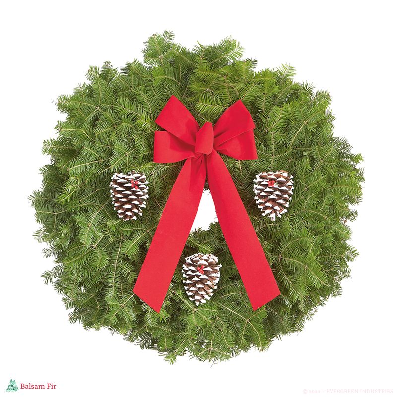 Evergreen Industries Single Face Balsam Wreaths 18", 25", 36", 48"