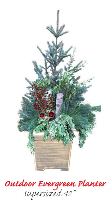 Outdoor Evergreen Planter - Supersize 42"