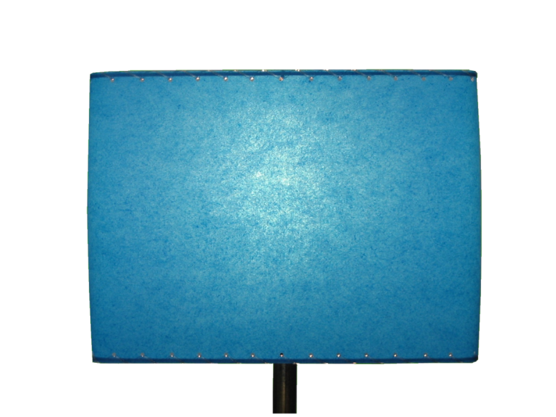 14" square fiberglass lampshade, lit