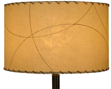 15" diameter drum lampshade, fiberglass parchment