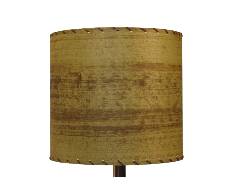 10 " dia, drum shade: deep olive w/ brown streaks