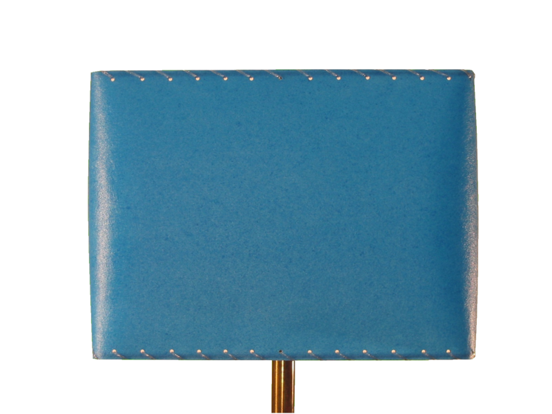 square lampshade, blue