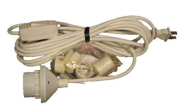 Pendant swag lamp set, white