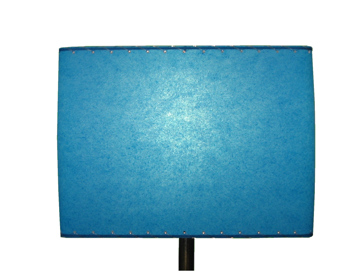 14" square fiberglass lampshade, lit