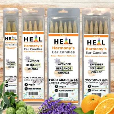 Lavender, Bergamot &amp; Orange Ear Candles By Doc Harmony