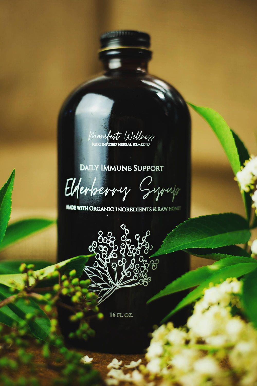 Manifest Wellness - Organic Elderberry Syrup, Organic Elderberry Syrup: 16 oz.