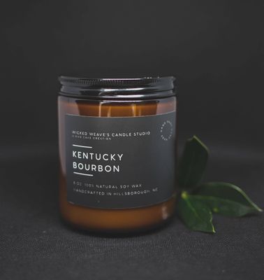Wicked Weave’s Candle Studio - Kentucky Bourbon Soy Wax Candle (1 Size options)