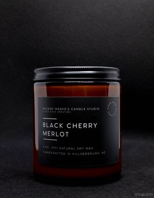Wicked Weave’s Candle Studio - Black Cherry Merlot Soy Wax Candle (4 Size Options)