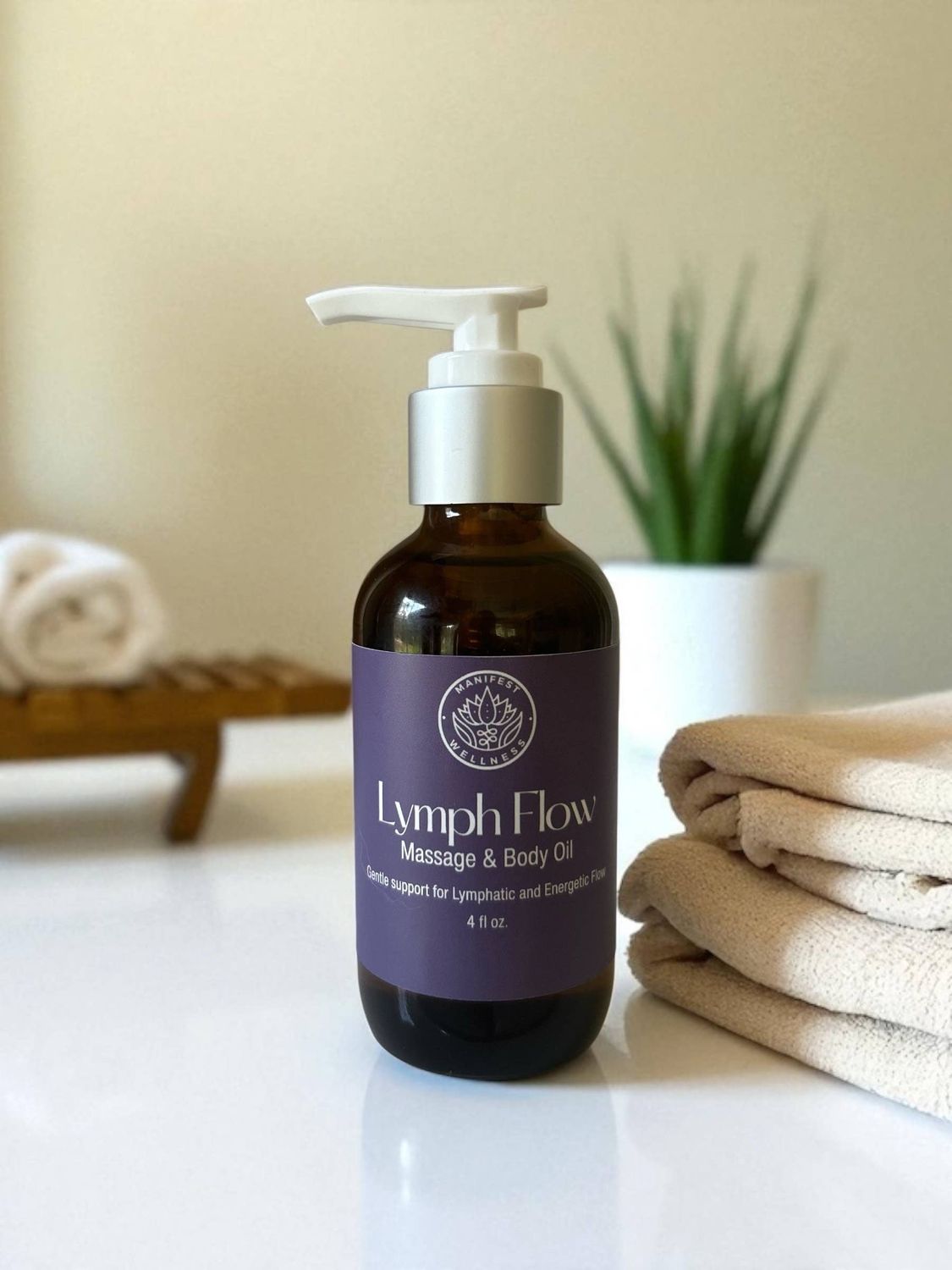 Manifest Wellness - Lymph Flow Herbal Infused Massage &amp; Body Oil 4oz