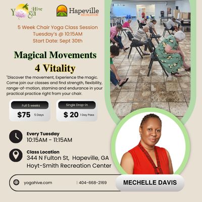Chair Yoga Class  @City of Hapeville  Recreation