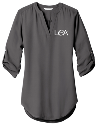 LEA  Embroidered Ladies 3/4-Sleeve Tunic Blouse