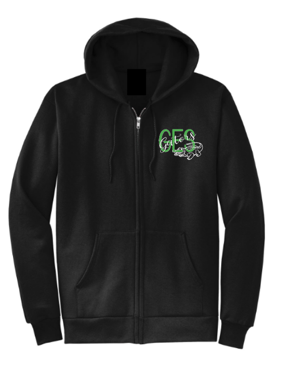 GES Gator Full Zip Embroidered Hoodie