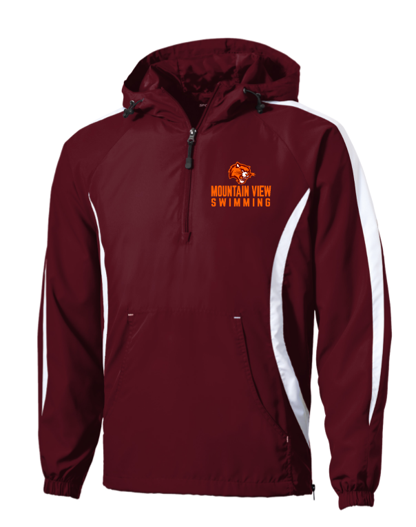 MV Swimming Embroidered 1/4 Zip Anorak Jacket