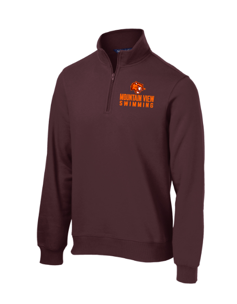 MV Swimming Embroidered 1/4 Zip Sweatshirt