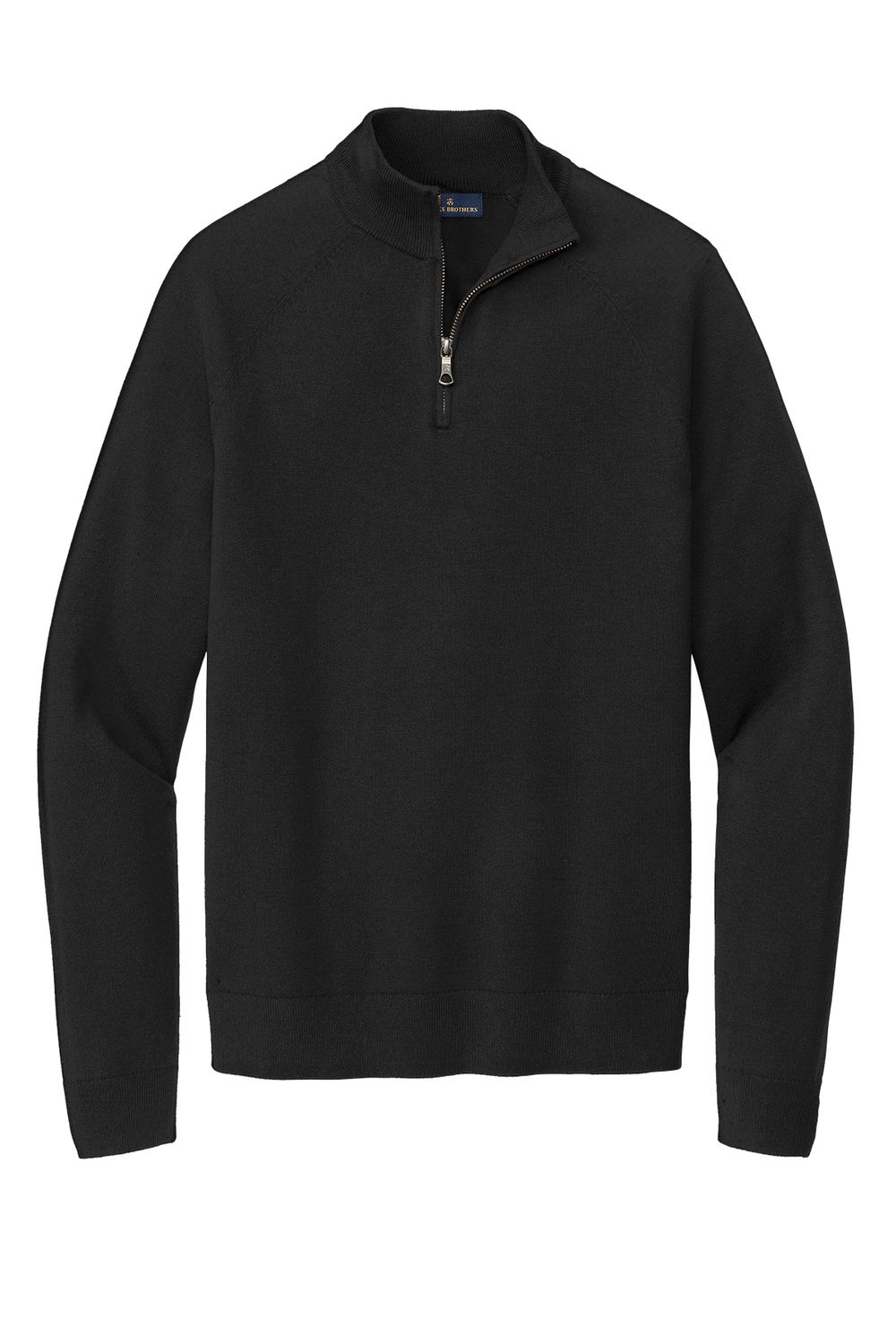 Arete Brooks Brothers® Cotton Stretch 1/4-Zip Sweater, color: Deep Black