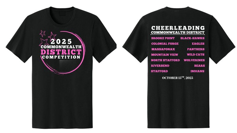 CDCC 2025 Commonwealth District Cheer Competition Shirts