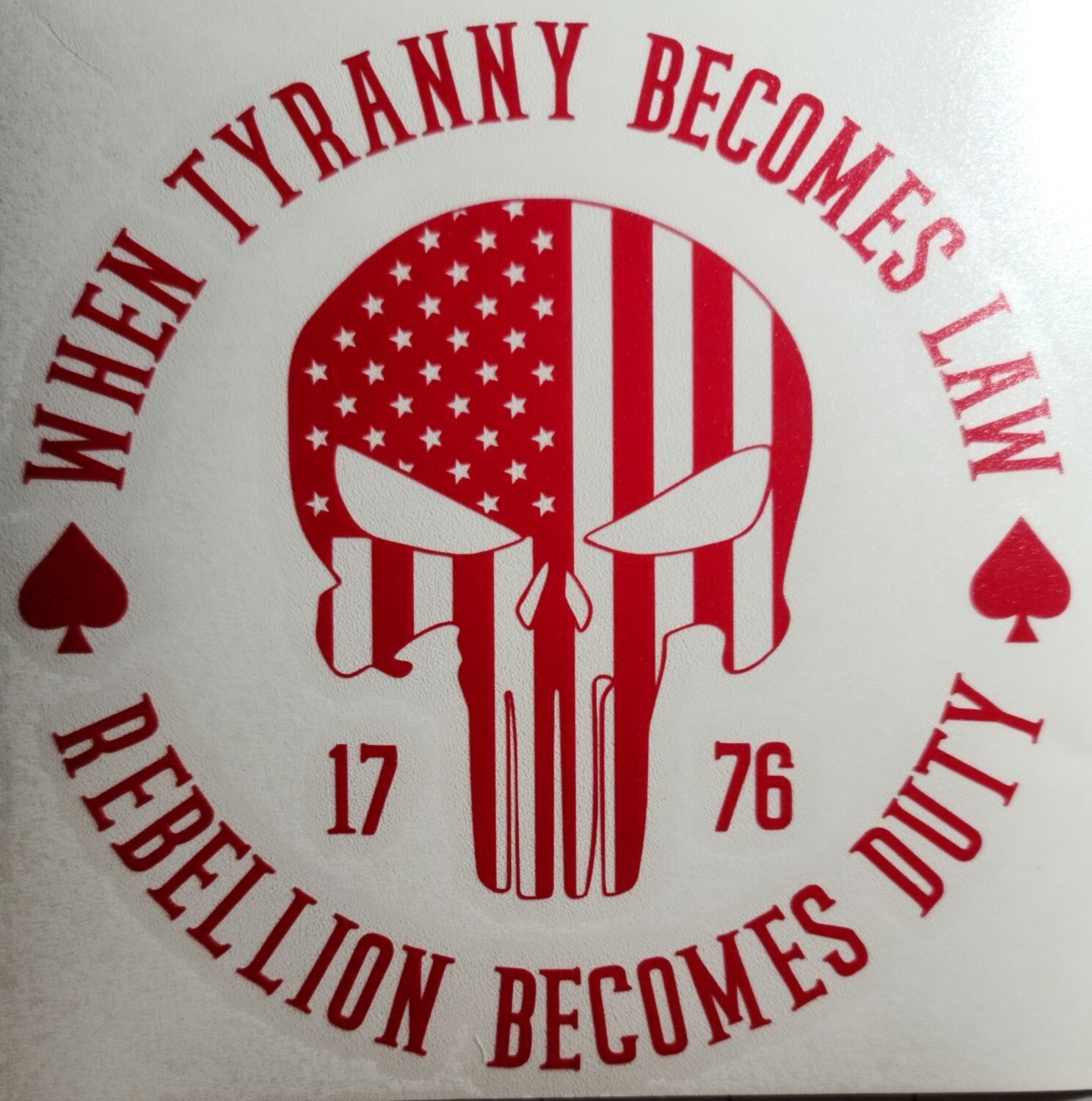 When Tyranny Becomes Law Decal