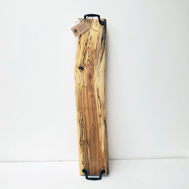 Maple board (loup) with cast iron handles Maple board (loup) with cast iron handles