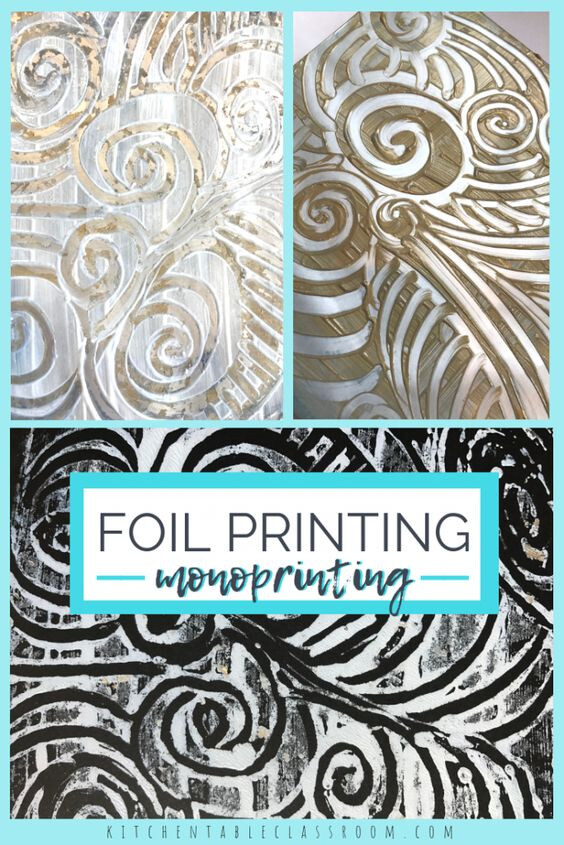 Dec 16: Foil Monoprinting & Easy Lino-cut!
