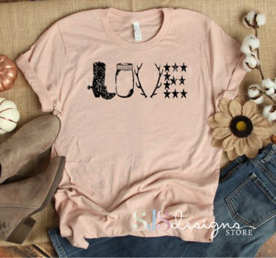 Country LOVE Boot Shirt