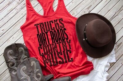 Trucks Dirt Roads Country Music Shirt