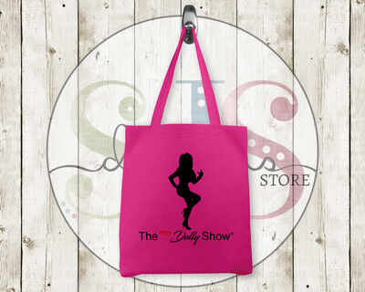 The NOT Dolly Show HOT PINK Tote Bag - Black print