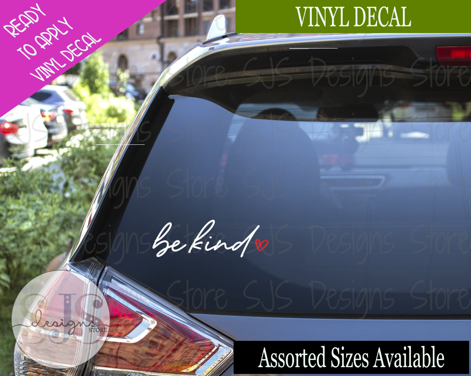 Be Kind Red Heart Decal