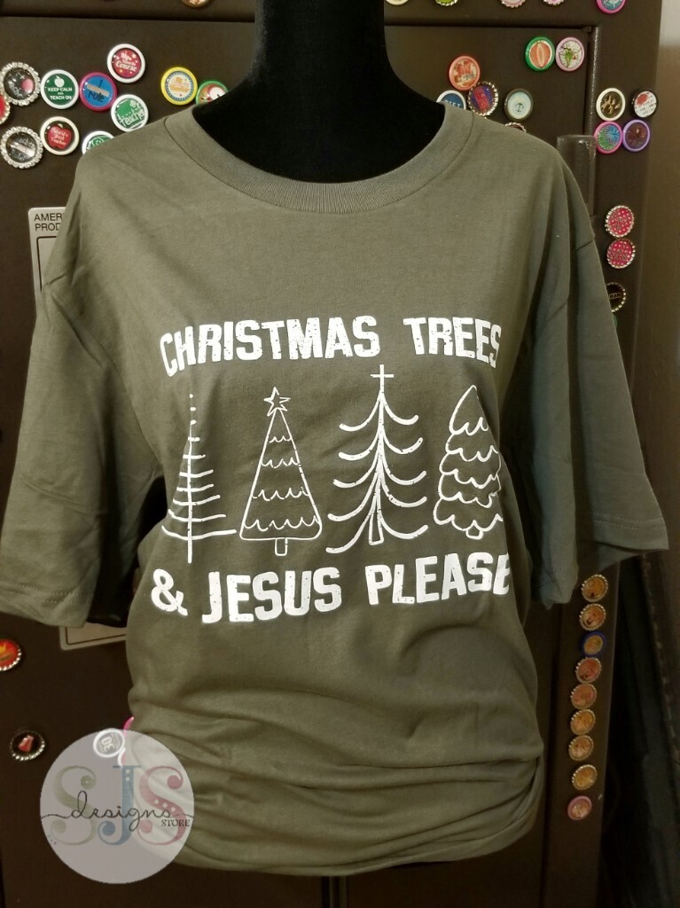 Christmas Trees & Jesus Please Shirt - X-Large RTS