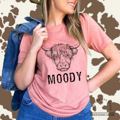 Moody Highland Cow Shirt