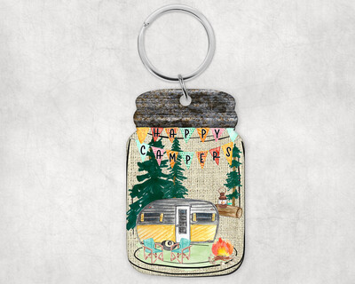 Happy Camper Keychain