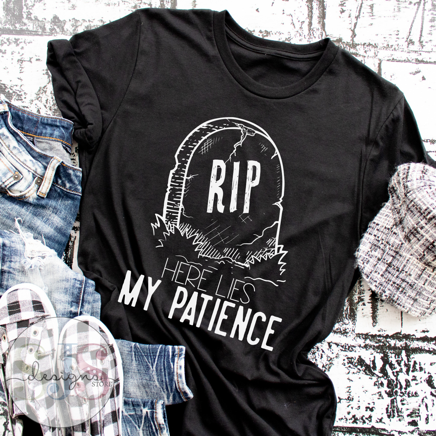 RIP Here Lies My Patience Shirt