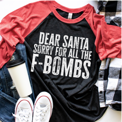 Dear Santa Sorry For All the F-Bombs Shirt