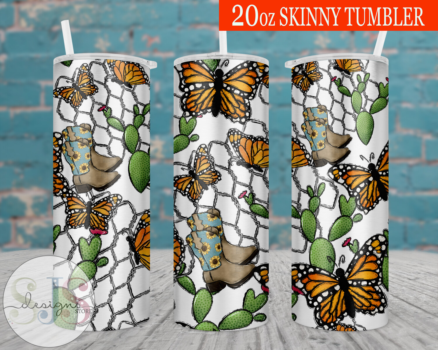 Boots and Butterlies 20oz Tumbler
