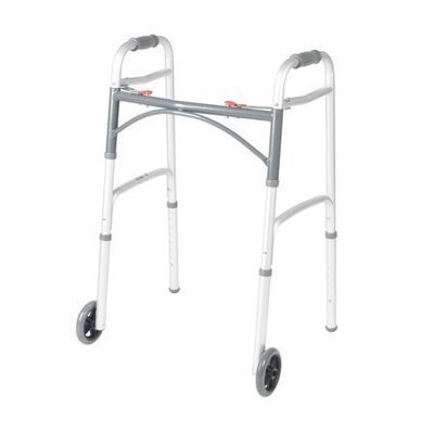 Drive Medical Deluxe Two Button Folding Walker with 5
