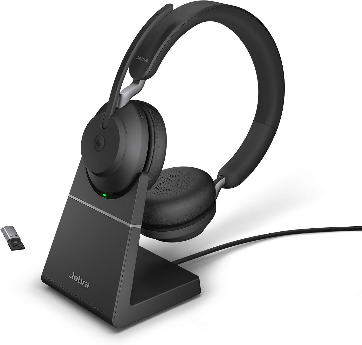 Jabra Evolve2 65 Wireless Headset with Charging Stand, MS Teams