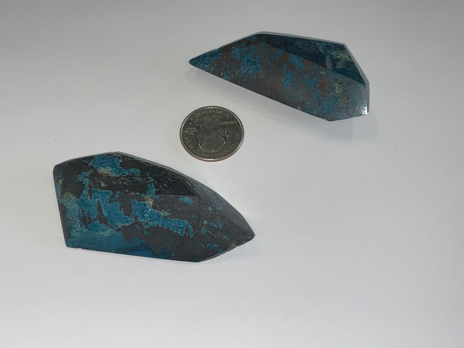 Azurite–Turquoise–Hematite Freeform $55