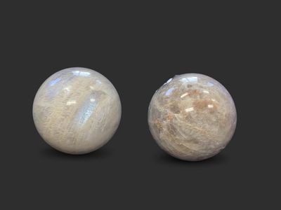 Black Moonstone Spheres $29