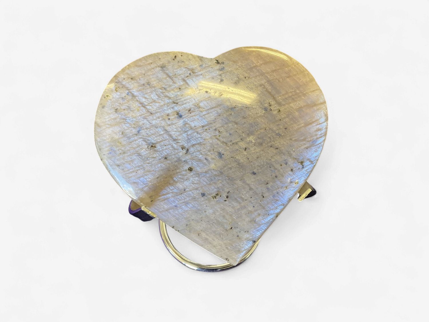 Large Moonstone Heart with stand $119