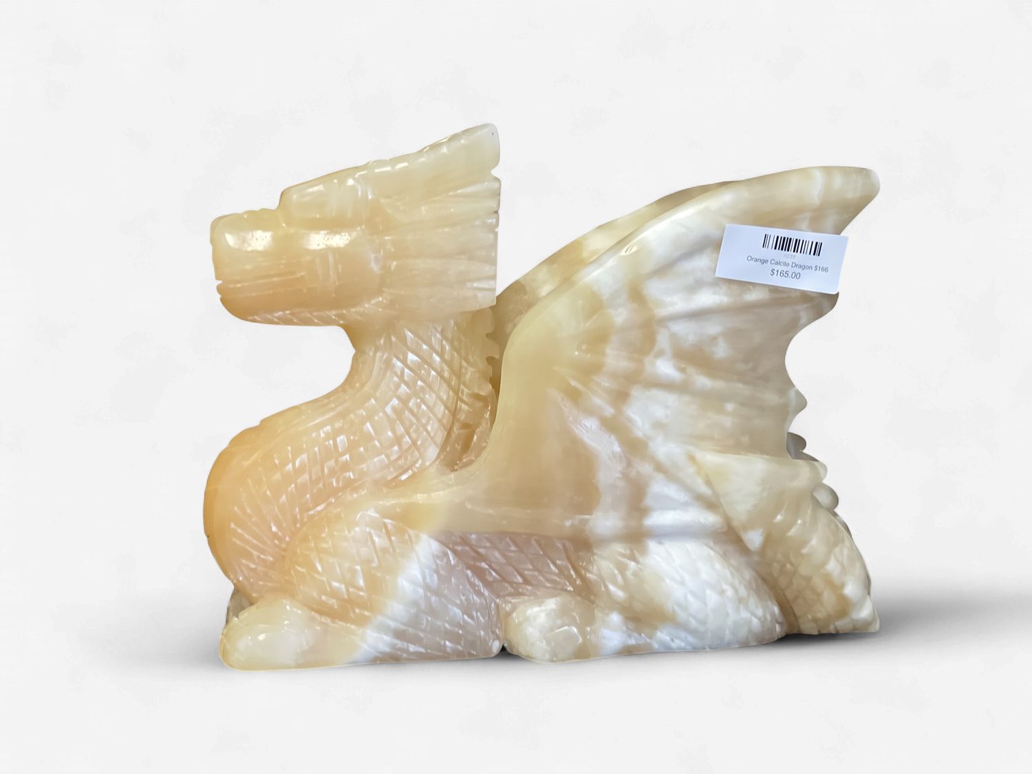 Orange Calcite Dragon $165