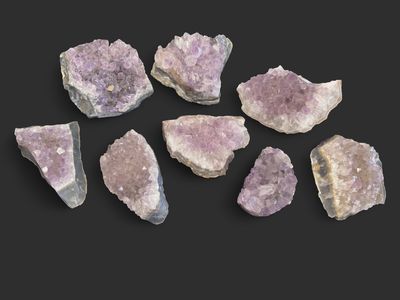 Amethyst clusters $15
