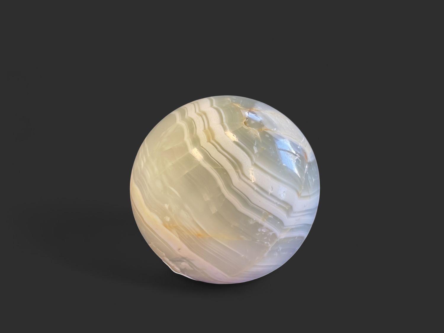 Banded Green Onyx Sphere $45