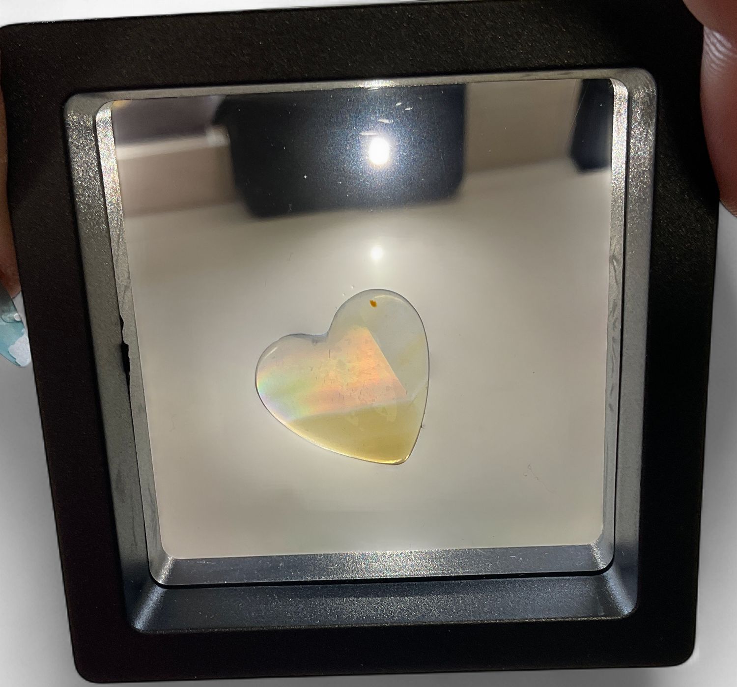 Iris Agate carving $36, Shape: Heart